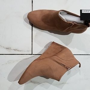 Wedge heel ankle bootie